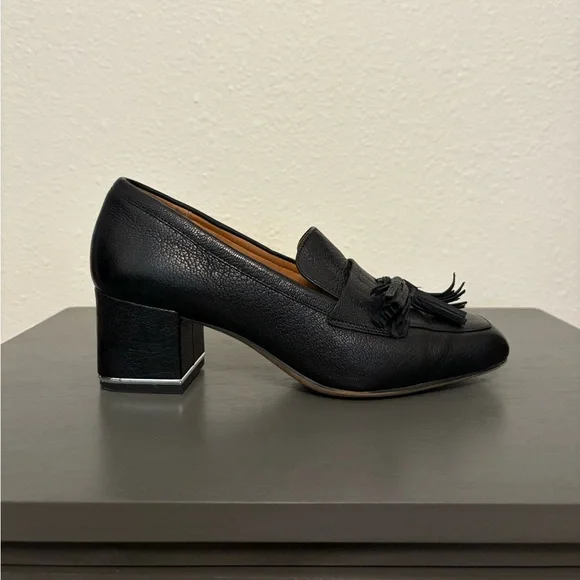 Franco Sarto Black Tassel Heels - Picture 4 of 5